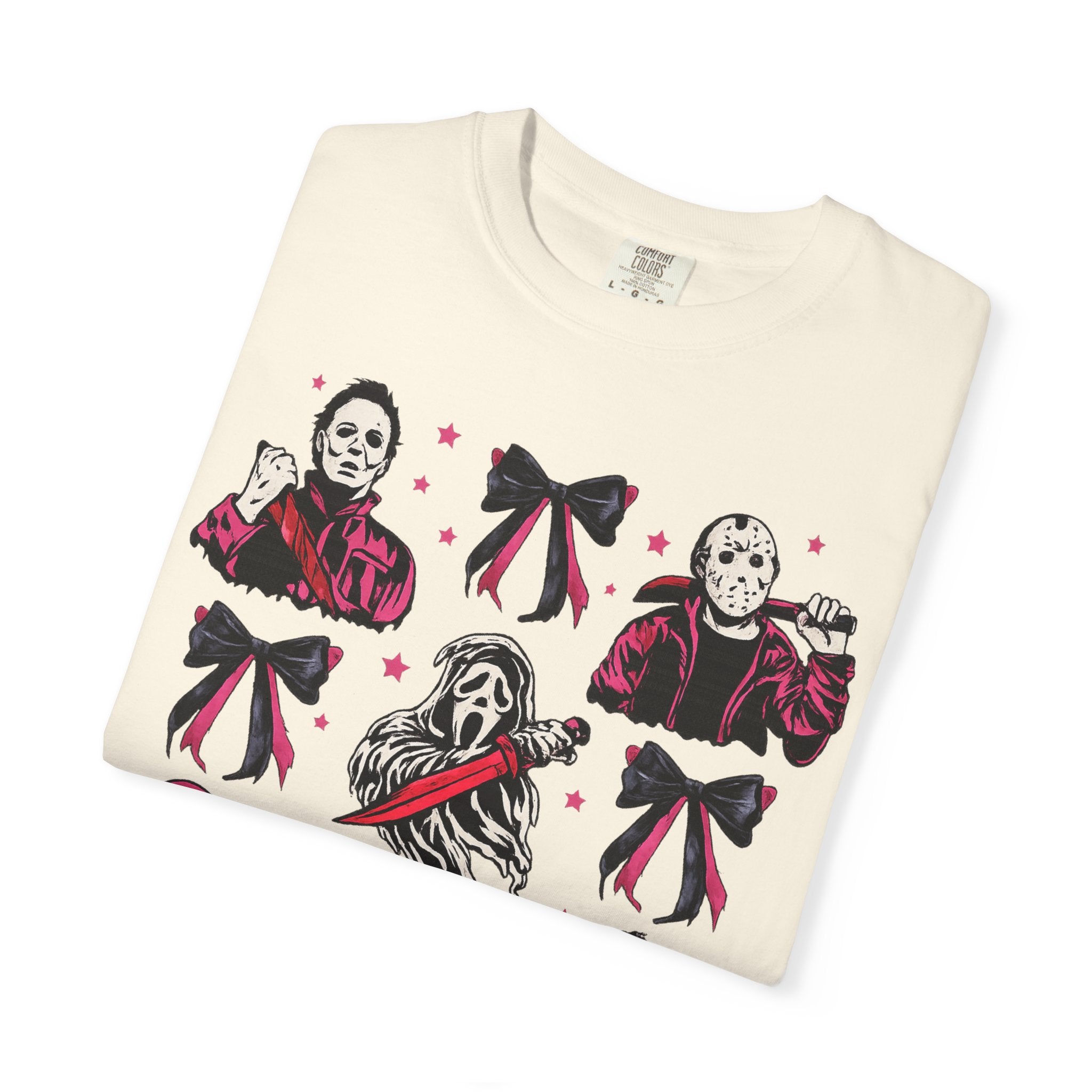Horror Icons Grid T-Shirt — Classic Slasher Movie Faces