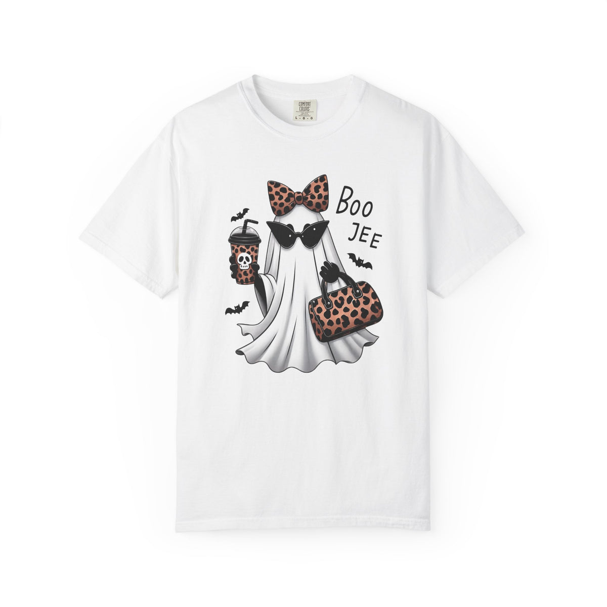 Boo Jee Ghost T-Shirt — Leopard Print Halloween Tee