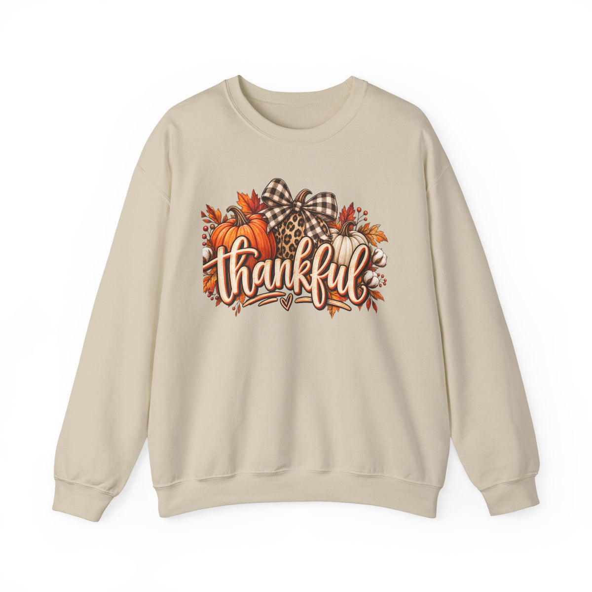 Thankful Fall Sweatshirt — Autumn Pumpkin Graphic Crewneck