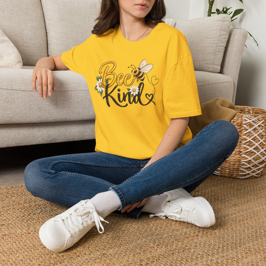 Bee Kind T‑Shirt — Cute Floral Bee Graphic Tee for Nature Lovers