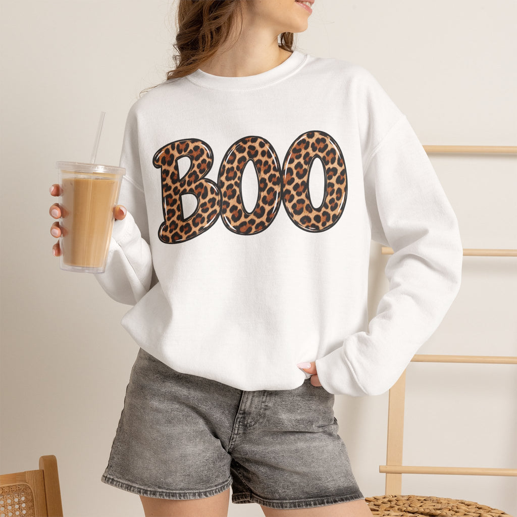 Leopard Print "BOO" Sweatshirt