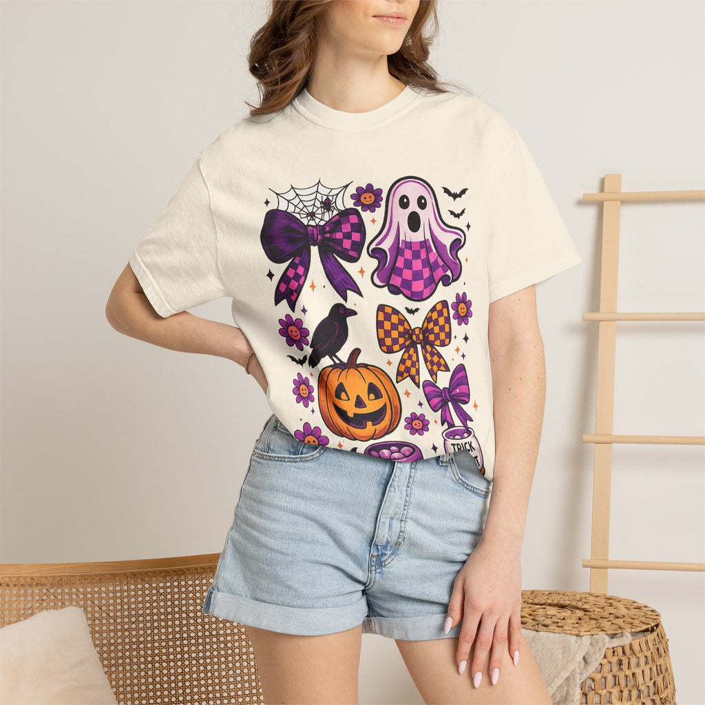 Halloween Cute Ghost & Pumpkin T‑Shirt — Trick or Treat Graphic Tee