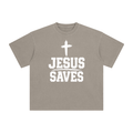 Jesus saves Enzyme Washed T-Shirt