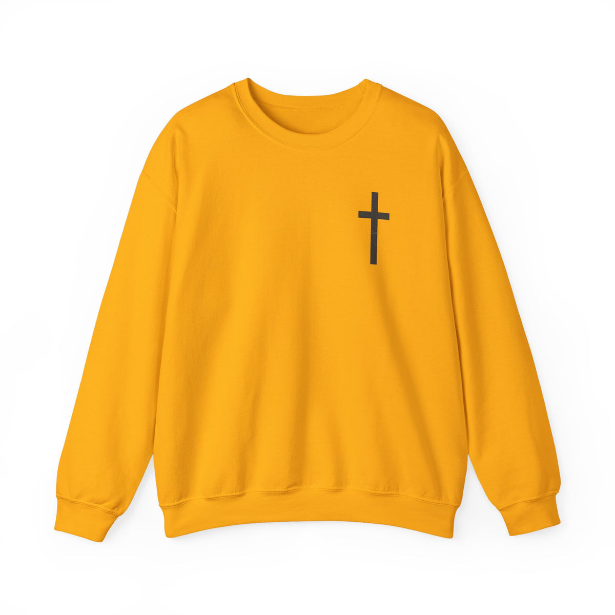 Christian Crewneck Sweatshirt — Isaiah 43:2 Faith Graphic