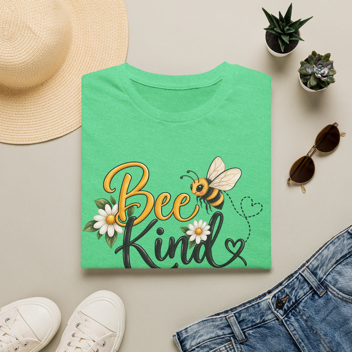 Bee Kind T‑Shirt — Cute Floral Bee Graphic Tee for Nature Lovers