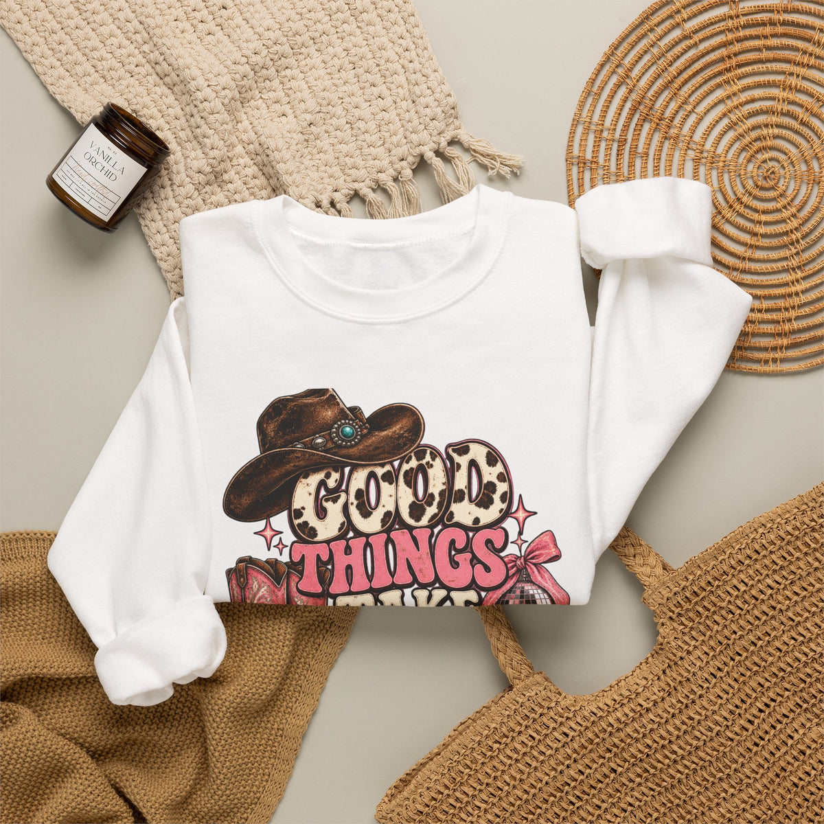 Good Things Take Time Crewneck Sweatshirt
