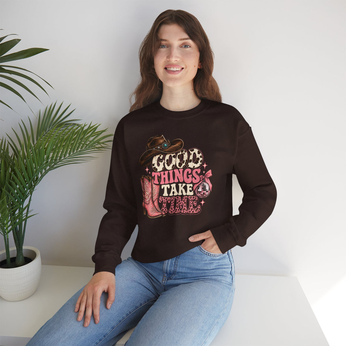 Good Things Take Time Crewneck Sweatshirt
