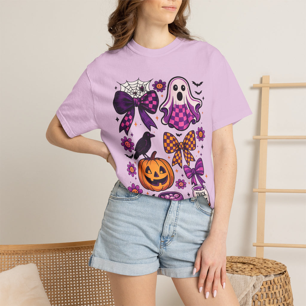 Halloween Cute Ghost & Pumpkin T‑Shirt — Trick or Treat Graphic Tee