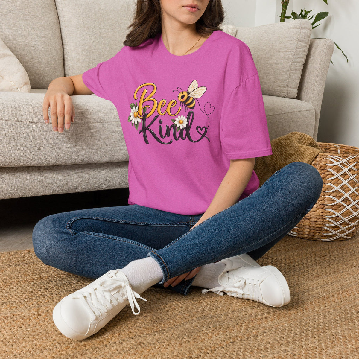 Bee Kind T‑Shirt — Cute Floral Bee Graphic Tee for Nature Lovers