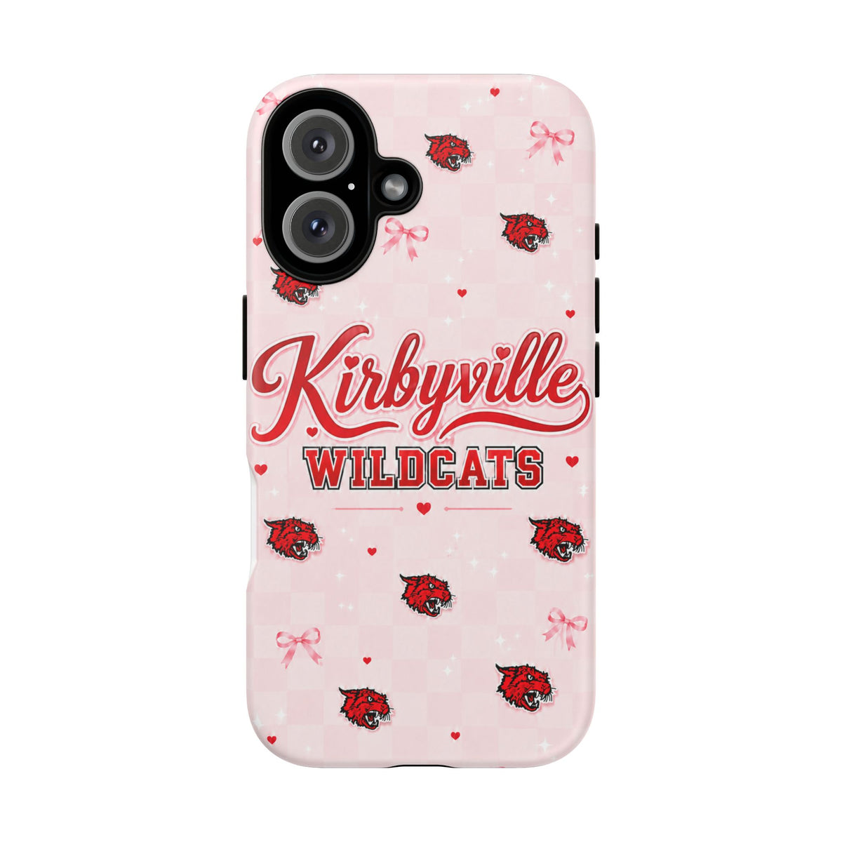 Kirbyville Wildcats Phone Case — Pink Patterned Tough Case