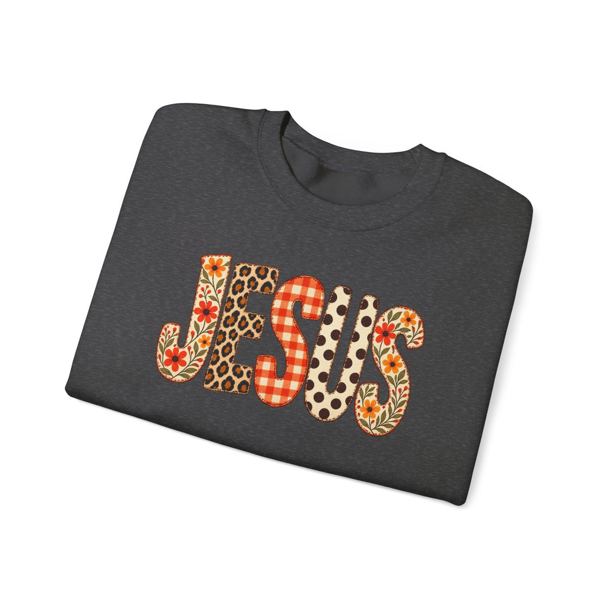 Jesus Floral Patch Sweatshirt — Women's & Men's Christian Crewneck