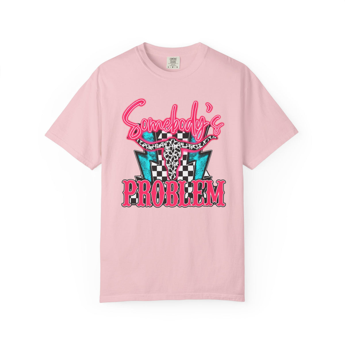 Somebody's Problem T-Shirt — Retro Pink Leopard Graphic Tee