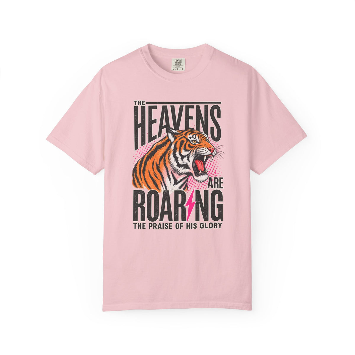 Heavens Are Roaring Tiger T-shirt — Christian Faith Graphic Tee