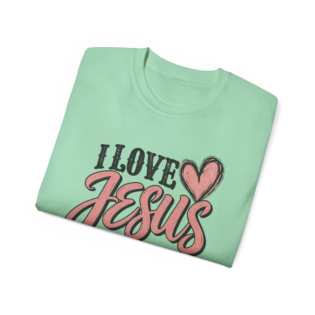Jesus Tee — "I Love Jesus But I Cuss a Little" Christian Graphic T-Shirt