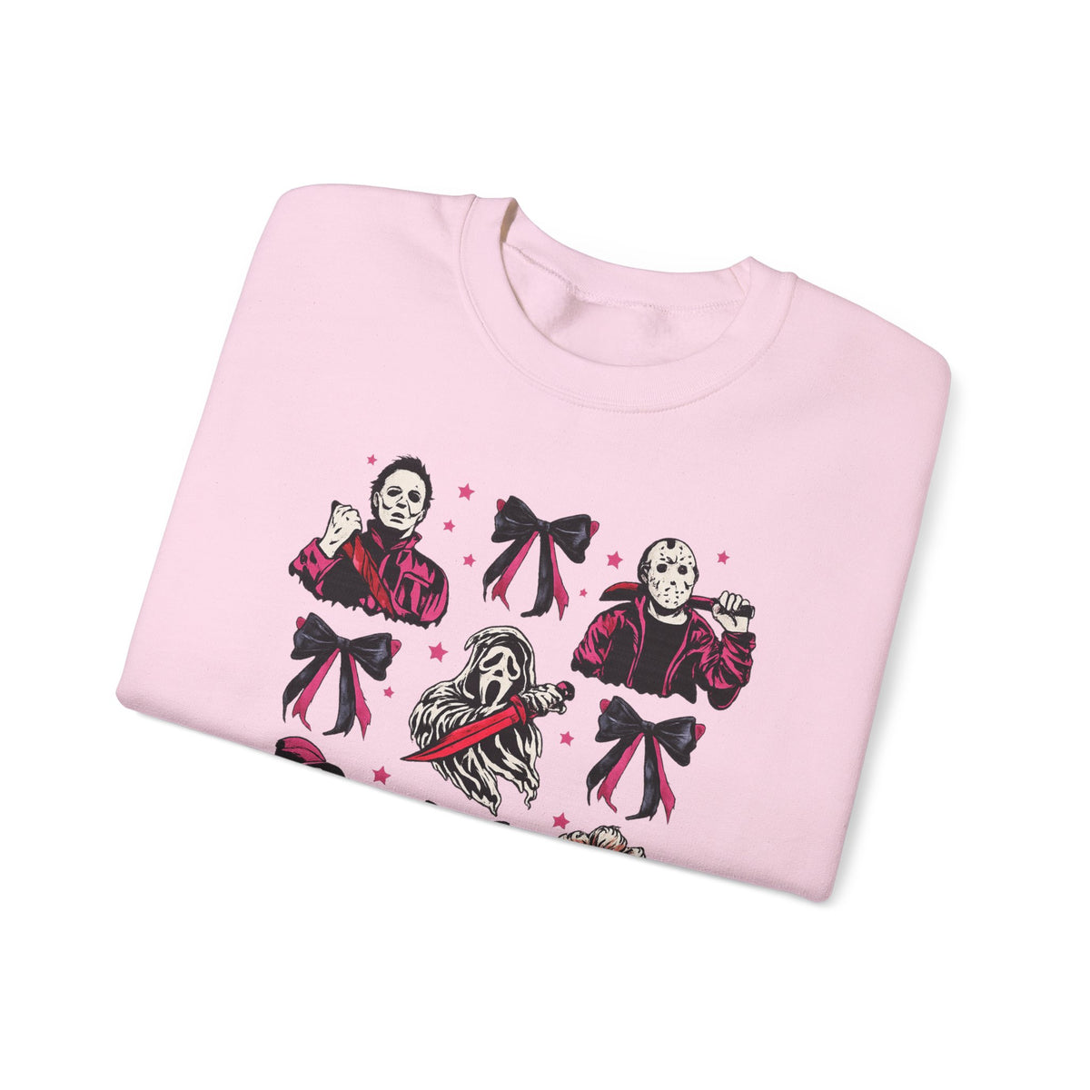 Horror Icons Crewneck Sweatshirt — Cute Ribbon Killer Characters