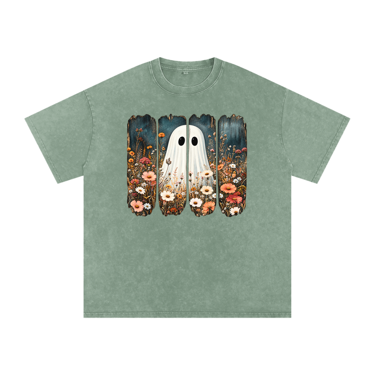 Snow Washed Oversized Cotton T-Shirt