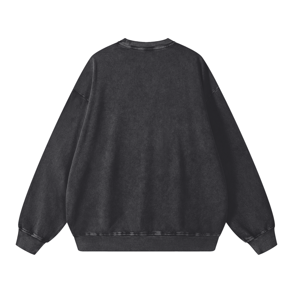 Bee Happy Snow Washed Oversized Sweatshirt