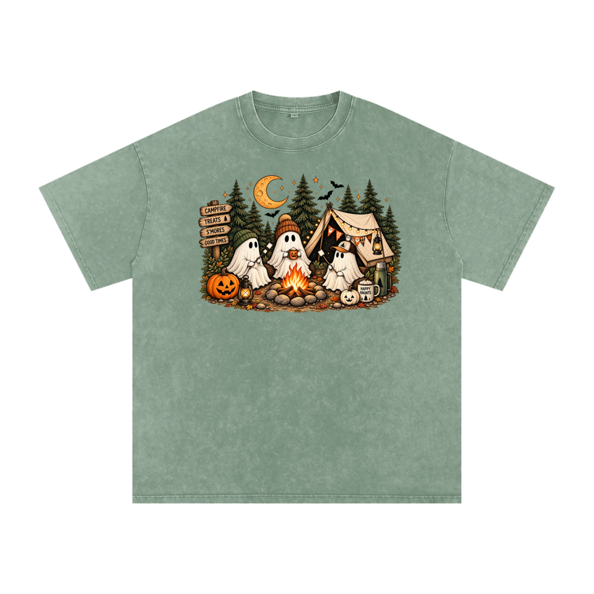 Snow Washed Oversized Cotton T-Shirt