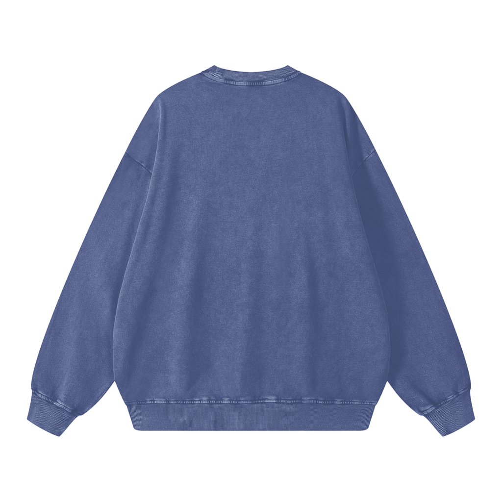 Bee Happy Snow Washed Oversized Sweatshirt