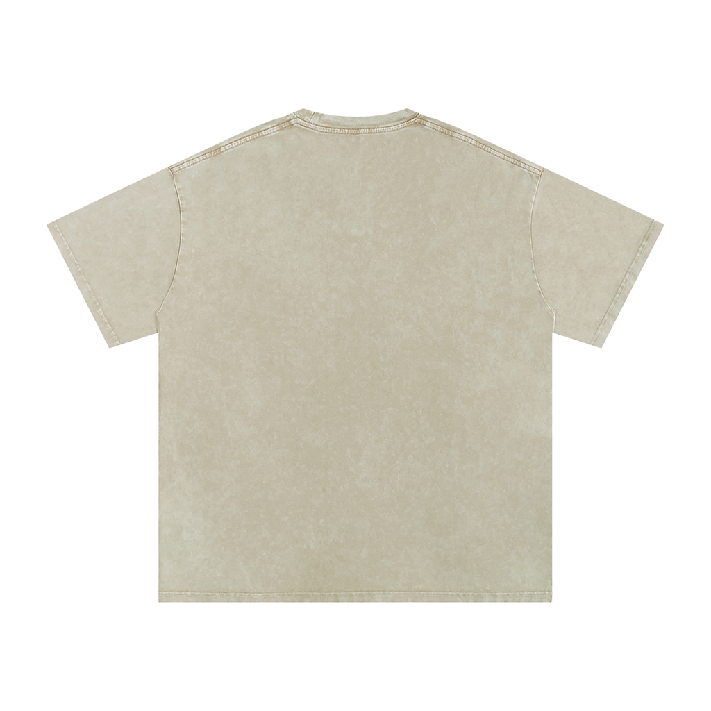 Burnt Orange Football fan Snow Washed Oversized Cotton T-Shirt