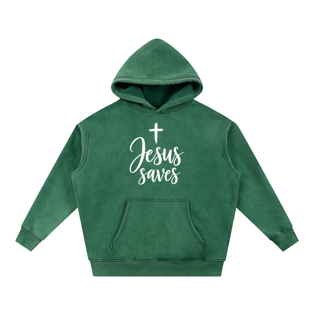 Snow Wash Fleece Oversize Hoodie