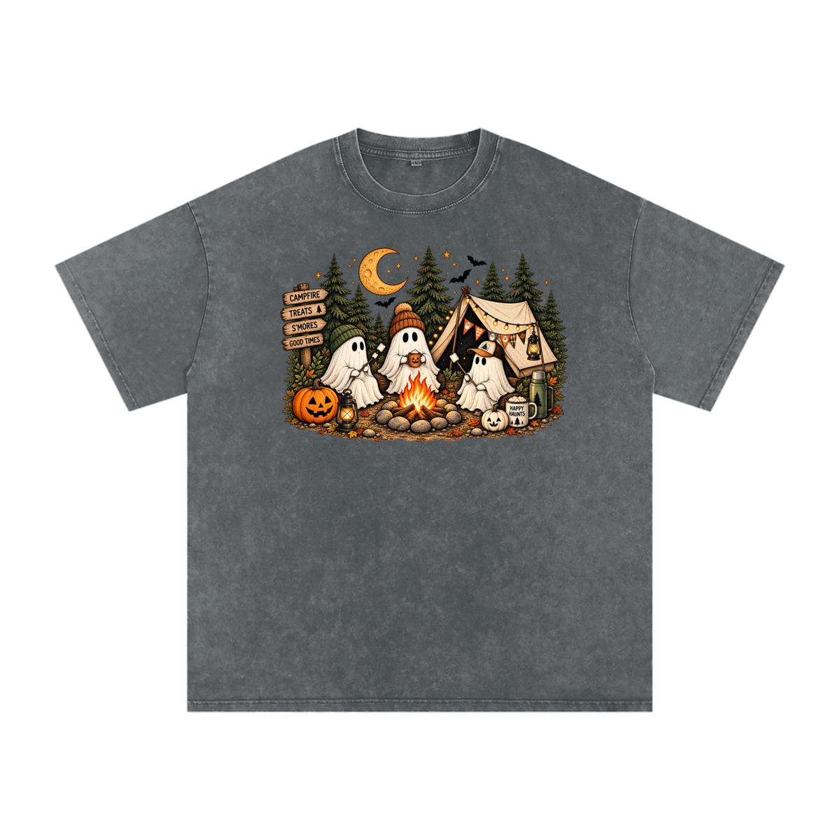 Snow Washed Oversized Cotton T-Shirt