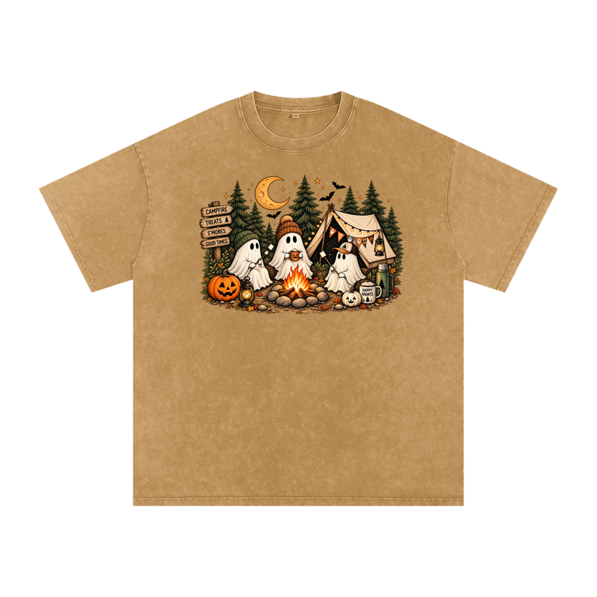 Snow Washed Oversized Cotton T-Shirt