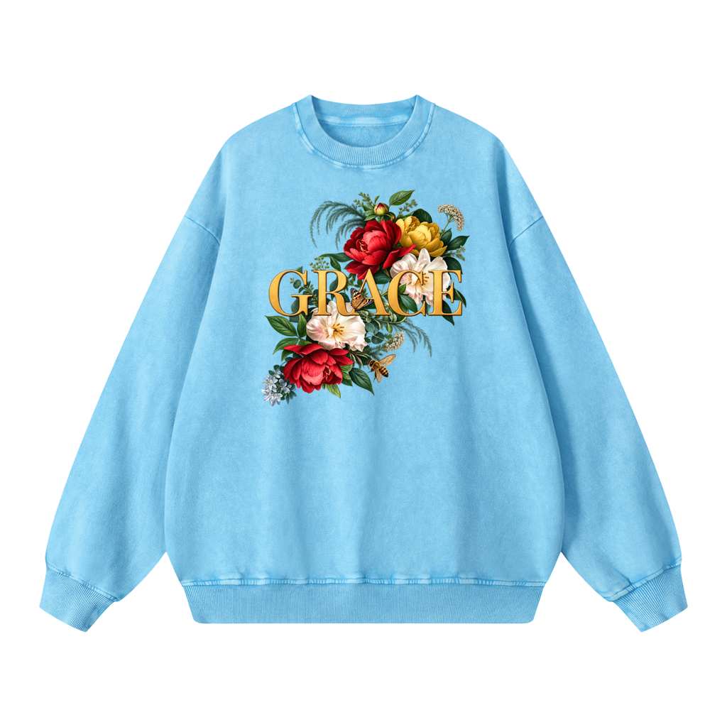 Grace Snow Washed Oversized Sweatshirt