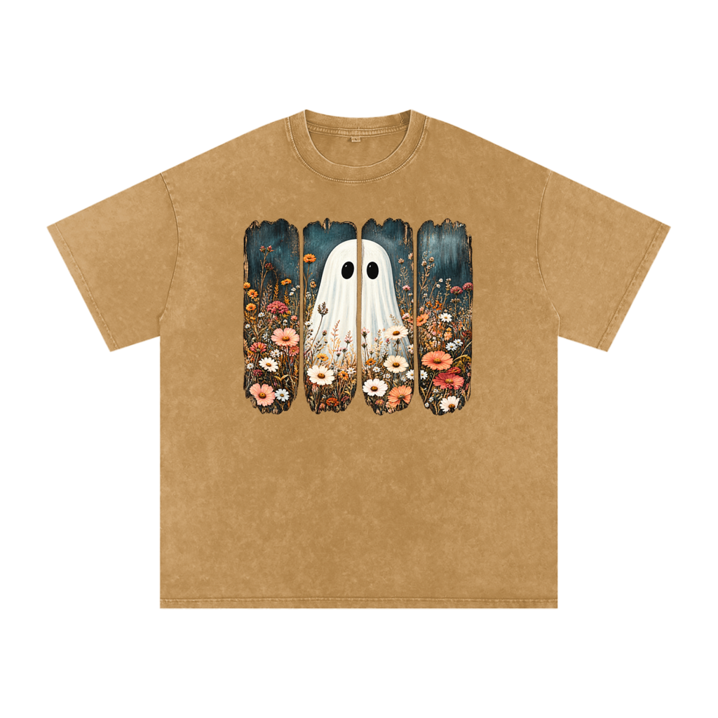 Snow Washed Oversized Cotton T-Shirt