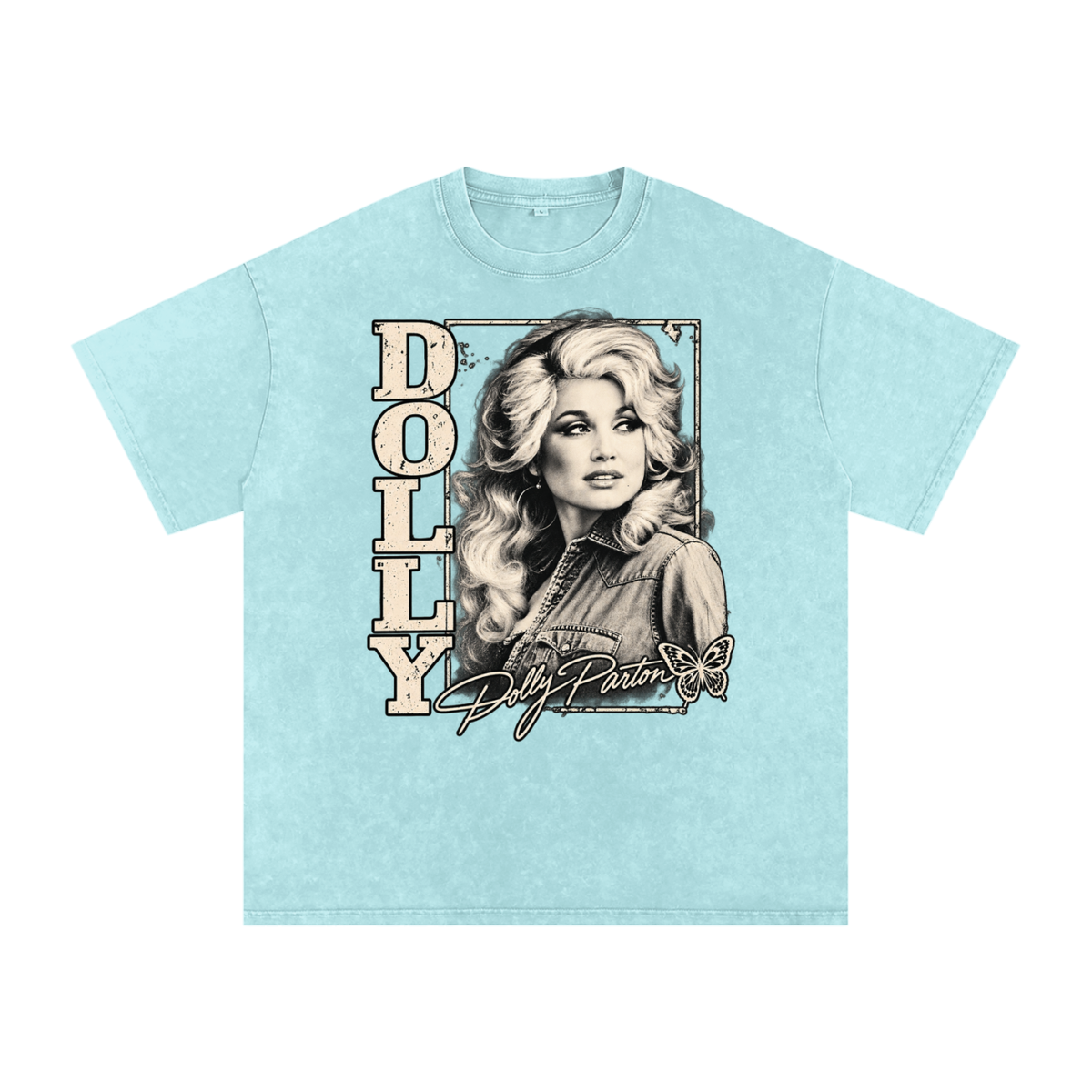 Dolly Parton Snow Washed Oversized Cotton T-Shirt
