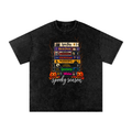 Halloween Movies Snow Washed Oversized Cotton T-Shirt