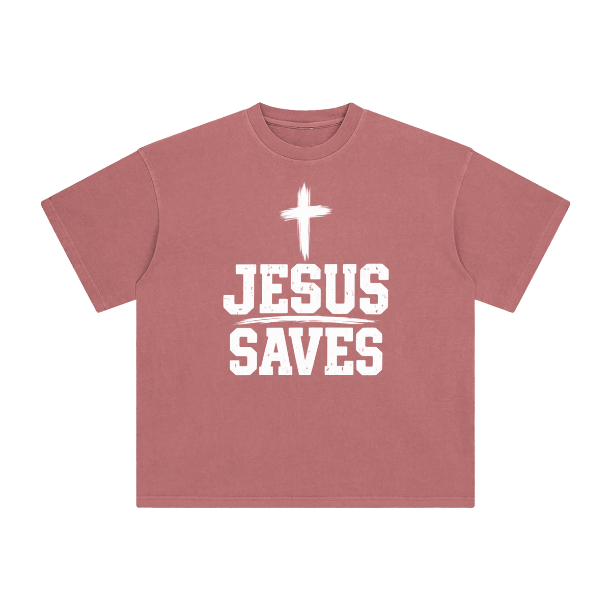 Jesus saves Enzyme Washed T-Shirt
