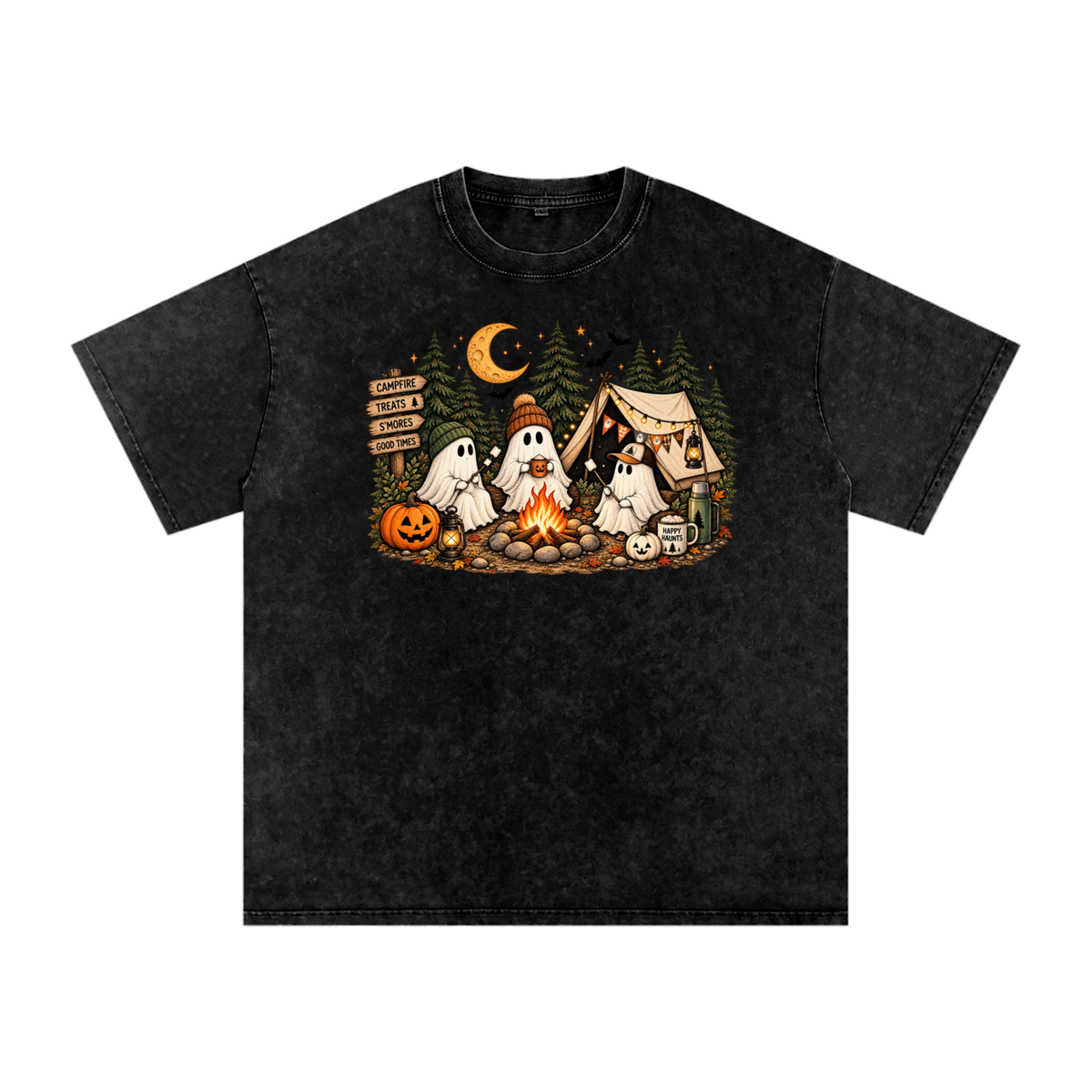 Snow Washed Oversized Cotton T-Shirt