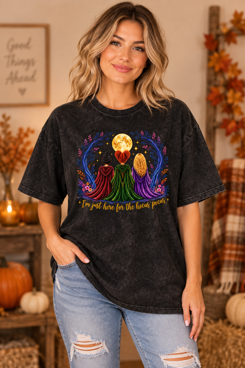 Snow Washed Oversized Cotton T-Shirt