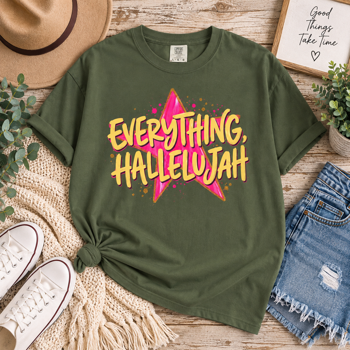 Everything, Hallelujah T-Shirt — Retro Star Christian Graphic Tee