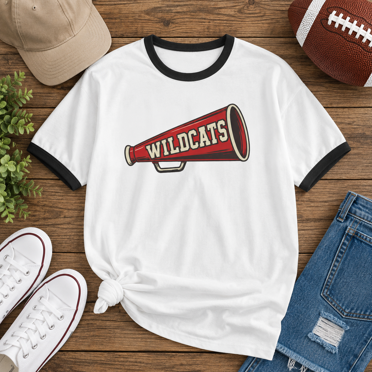 Wildcats Megaphone Ringer T-Shirt