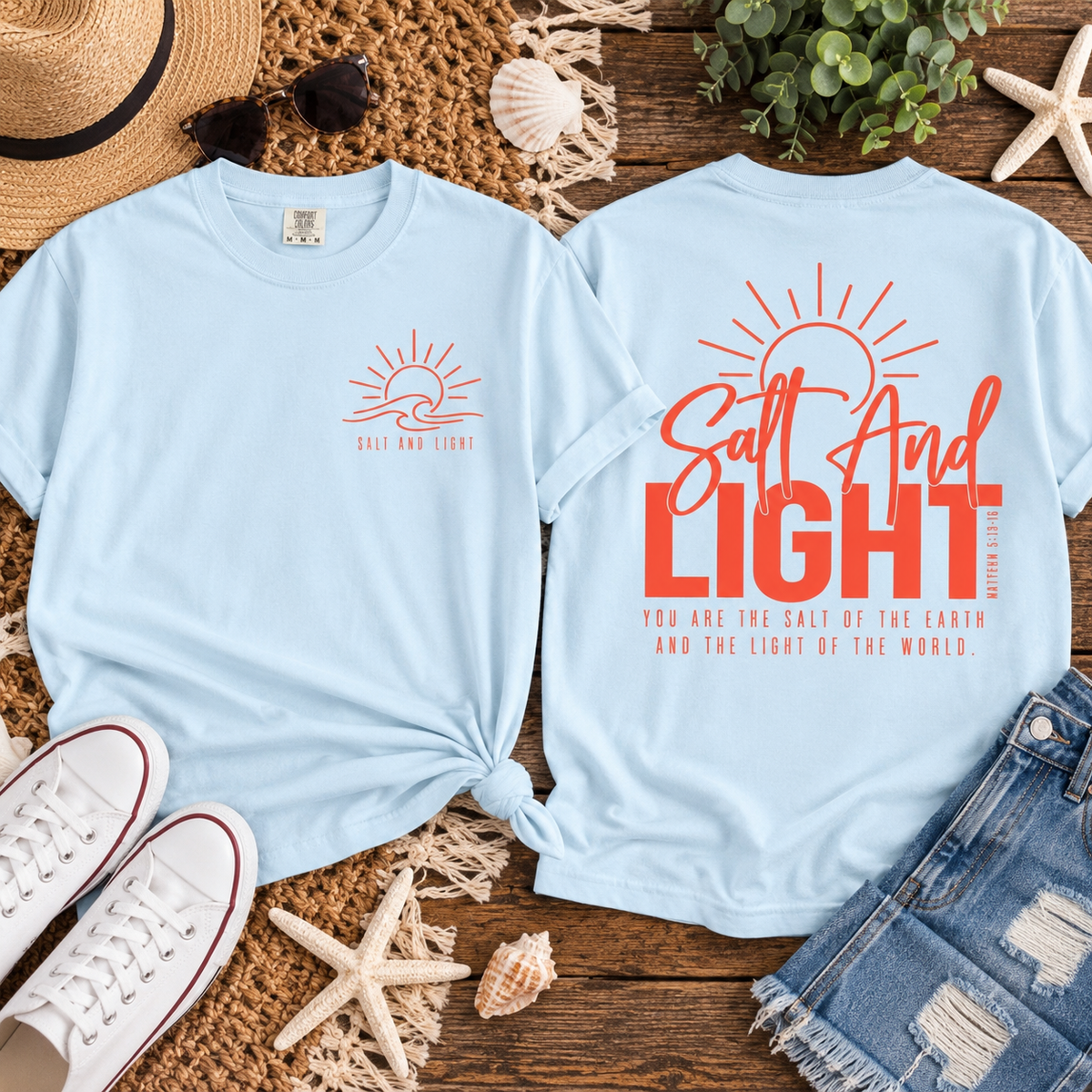 Salt and Light T-Shirt — Christian Sunburst Faith Tee