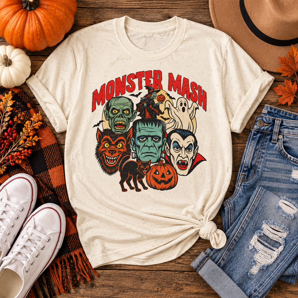 Monster Mash T-Shirt — Vintage Halloween Monster Graphic Tee