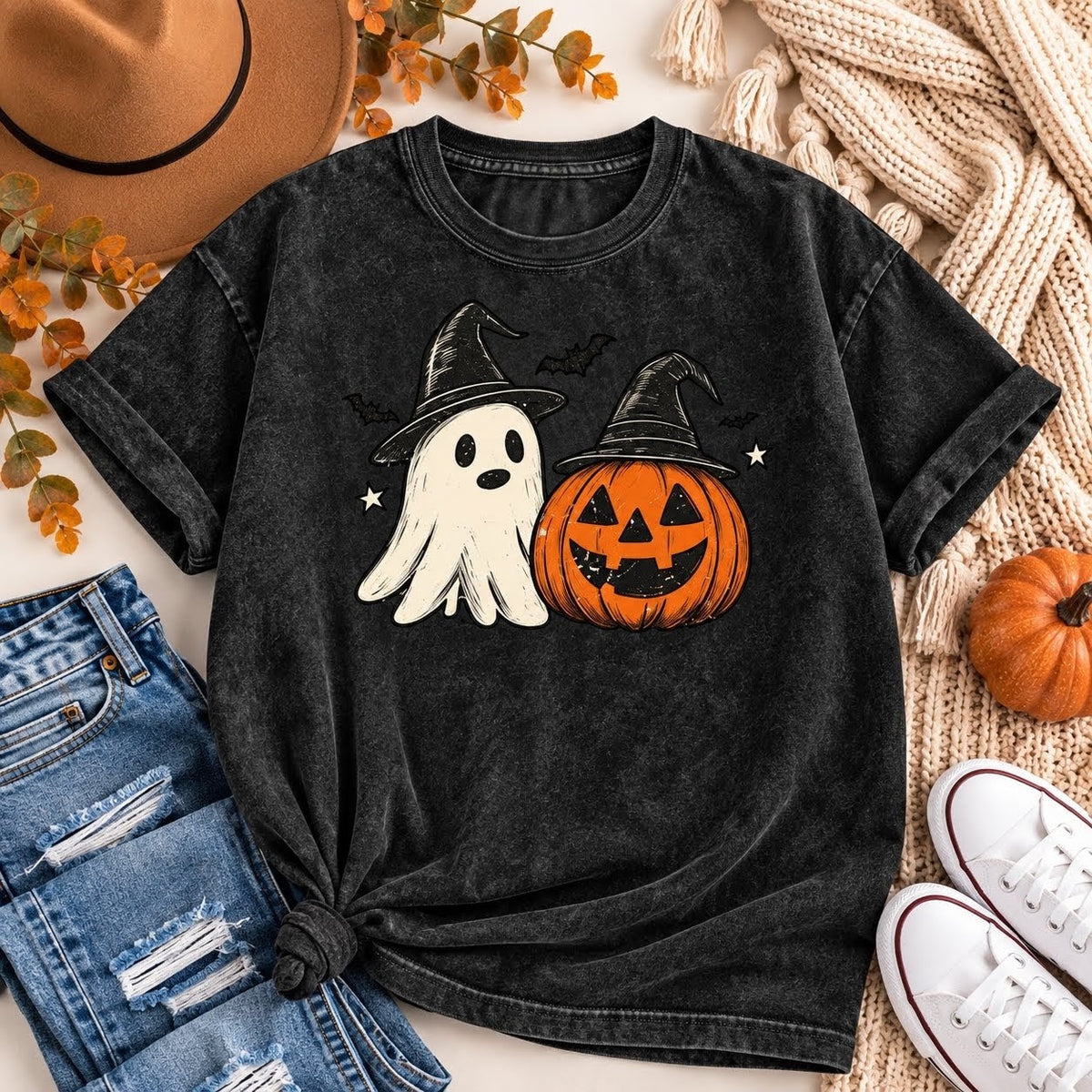 Snow Washed Oversized Cotton T-Shirt