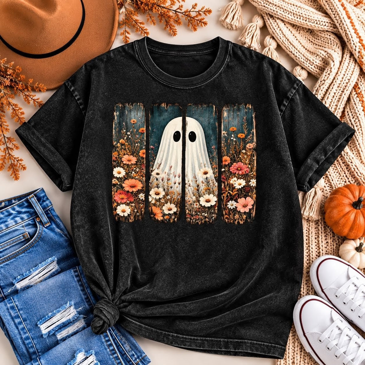 Snow Washed Oversized Cotton T-Shirt
