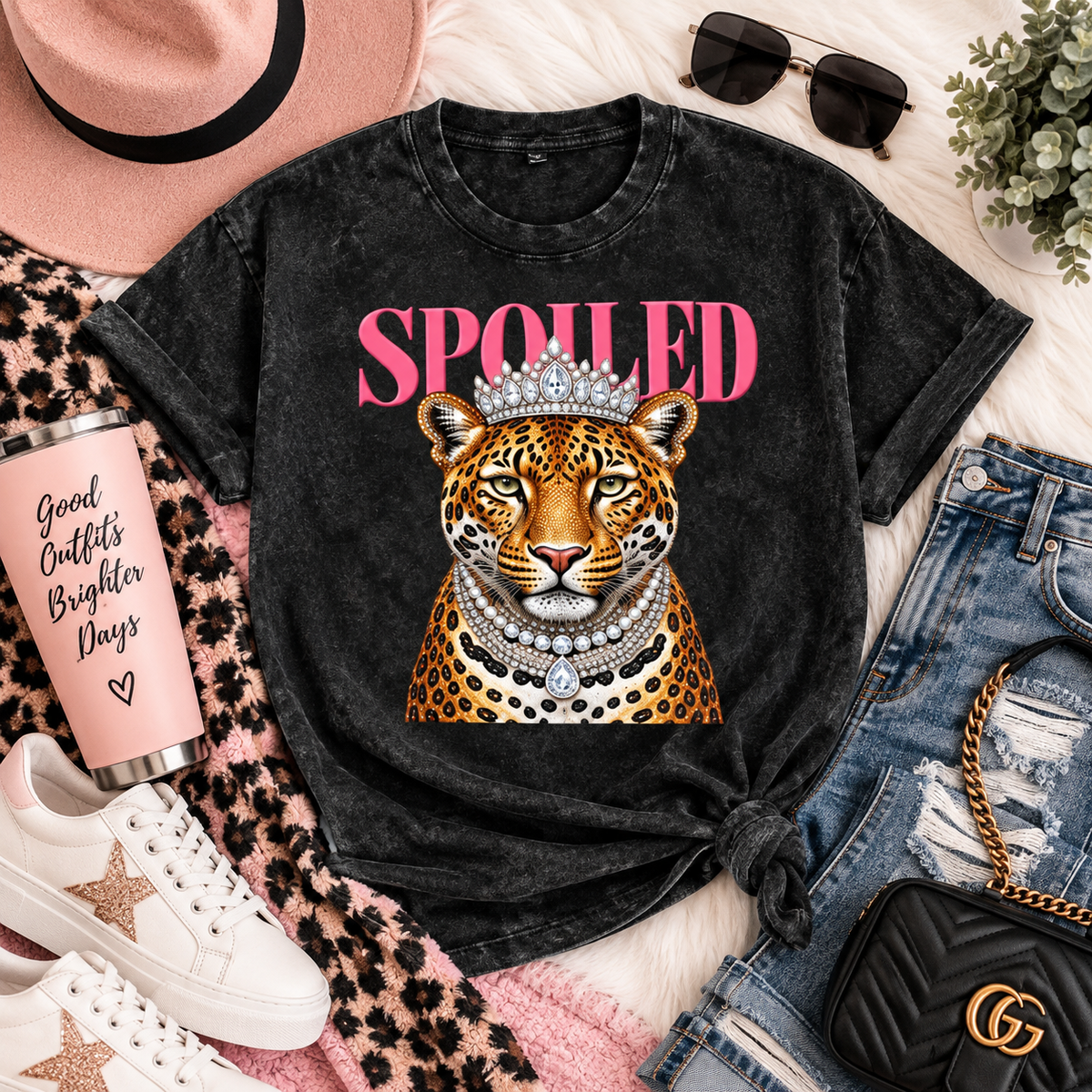 Spoiled Snow Washed Oversized Cotton T-Shirt
