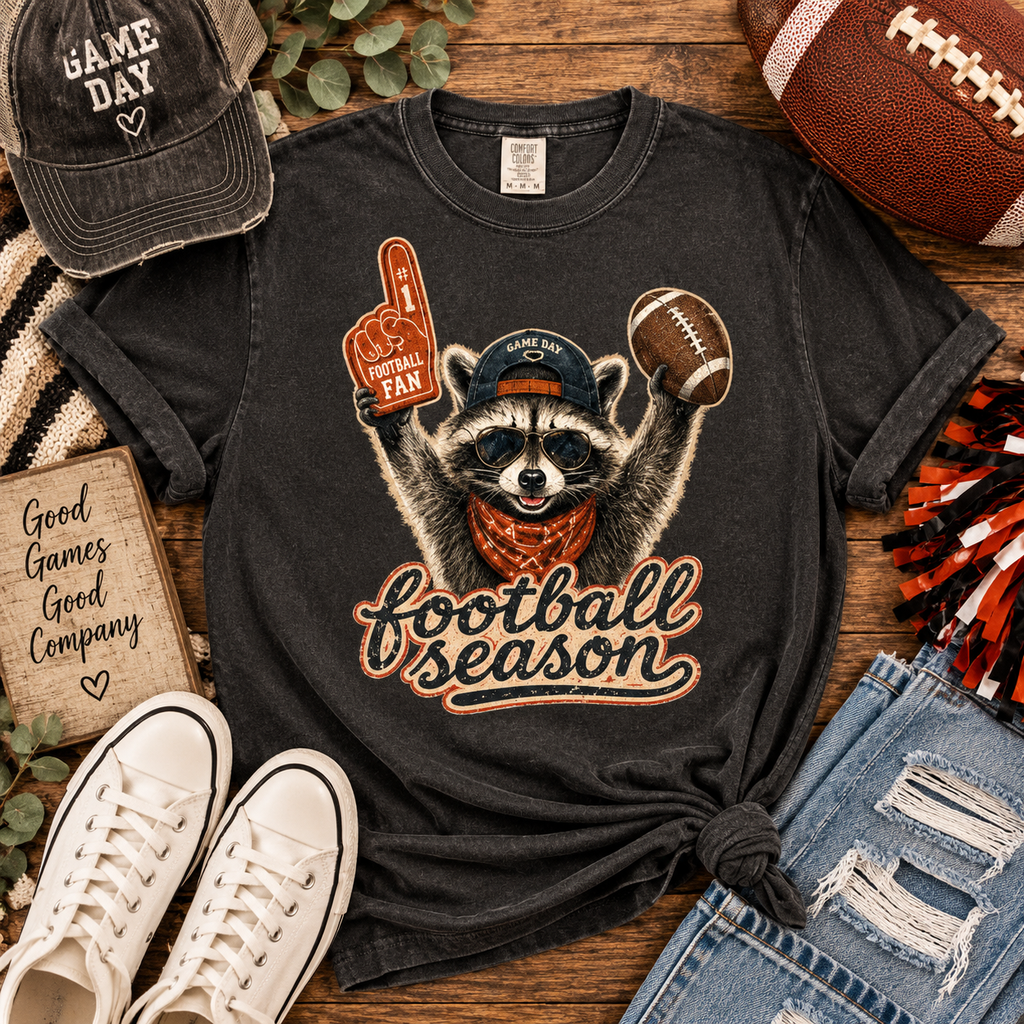 Burnt Orange Football fan Snow Washed Oversized Cotton T-Shirt