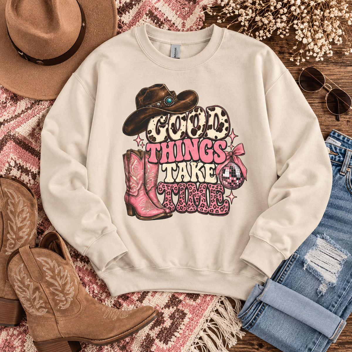 Good Things Take Time Crewneck Sweatshirt